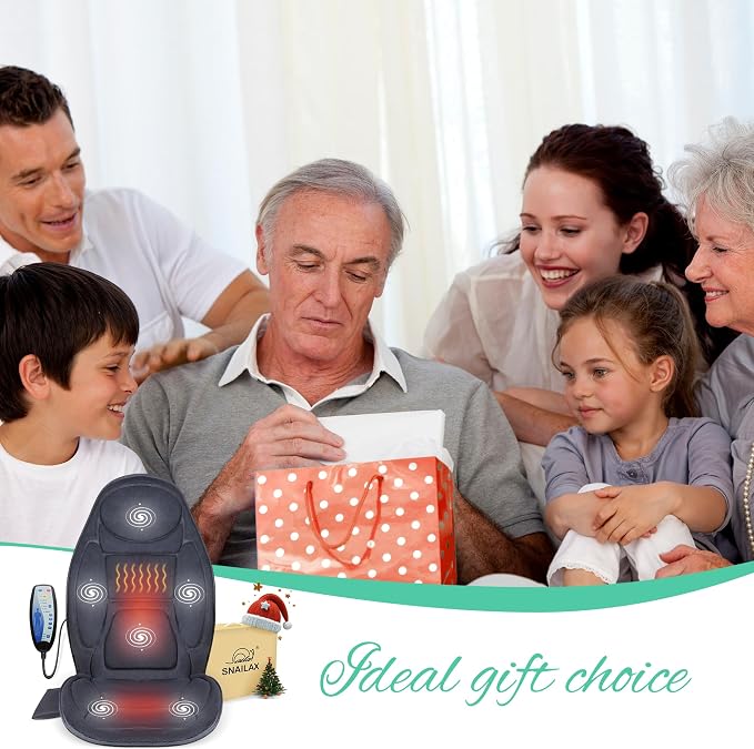 Snailax Back Massager with Heat, Vibration Massage Seat Cushion with 6 - Image 7