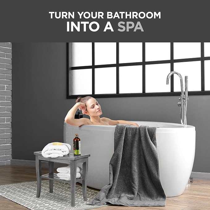 Grey Shower Bench - Image 2