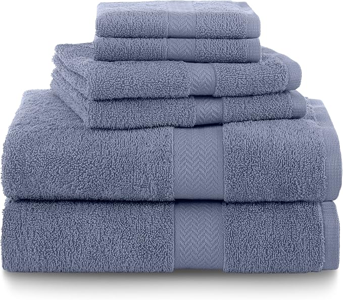 Martex 6-Piece 100% Ringspun Cotton Towel Set | Quick Dry | Super Absorbent & by Martex