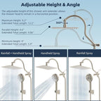Hibbent All Metal CUPC Certified Shower Head, Handheld Showerhead Combo - Image 6