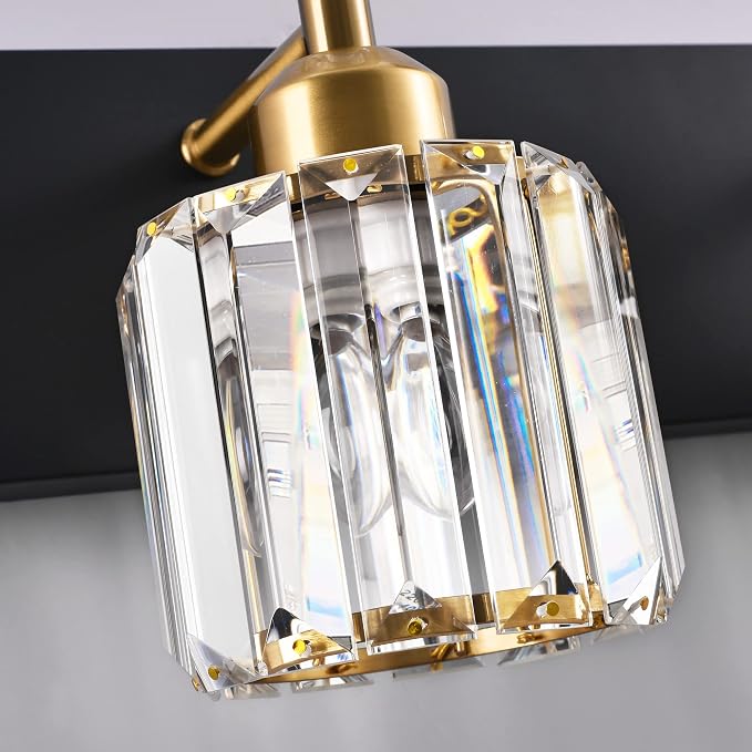 PRESDE 1-Light Bathroom Vanity Light, Modern Black and Gold Wall Sconce - Image 6