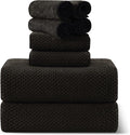 8-Piece Brown Bath Towel Set, 2 Extra Large Bath Towel Sheets, 2 Hand Towels by Smuge