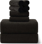 8-Piece Brown Bath Towel Set, 2 Extra Large Bath Towel Sheets, 2 Hand Towels by Smuge