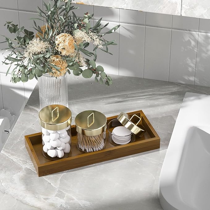 ZHWS Bathroom Vanity Tray for Toilet Tank, Decorative Tray, Kitchen Tray - Image 2