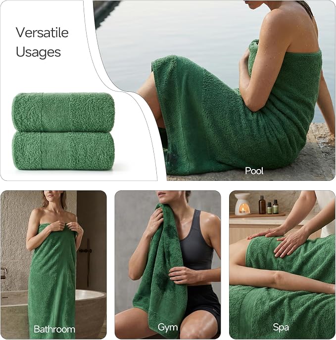 REDKISS Towels 2 Pack Luxury Extra Large Bath Towels Set 30 x 58 Inches – 100% - Image 8