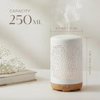 Earnest Living Essential Oil Diffuser White Ceramic Diffuser 250 ml Timers - Image 3