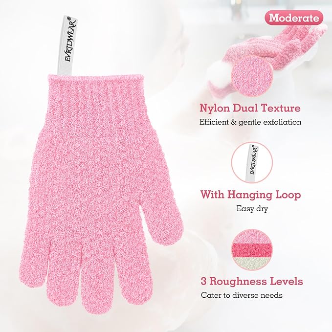 Evridwear Exfoliating Glove Shower Gloves Exfoliate Dead Skin - Image 2