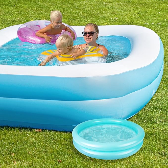 2 Pack Inflatable Pool Foot Bath Basin, Swimming Pool Clean Feet, Foot Soaking - Image 5