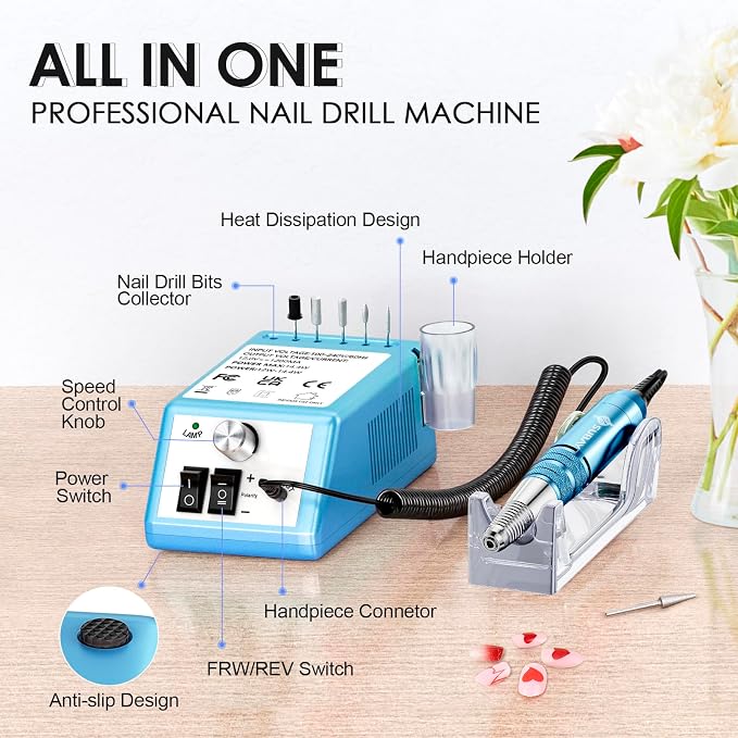 Subay 30000RPM Nail Drill Professional Electric File Acrylic Nails Kit - Image 2