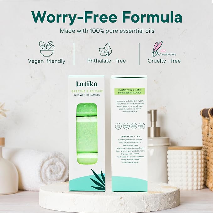 Latika Breathe & Release Aromatherapy Shower Steamer - Image 4