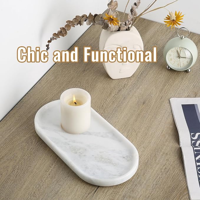 Koville African Natural Marble Decorative Tray, Catchall Tray - Image 7