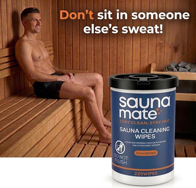 Sauna Cleaning Wipes, Unscented Disposable Sauna Wipes, Cleans Sweat, Oil & - Image 3