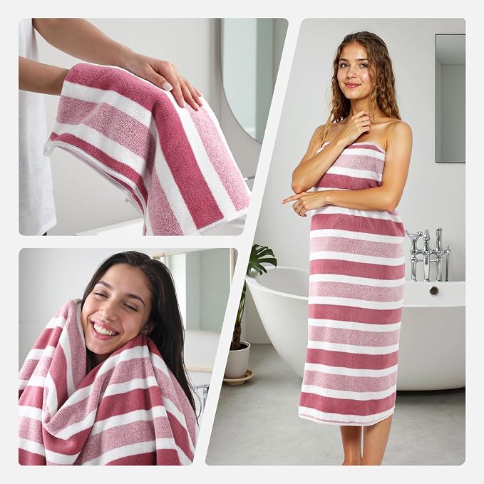 REDKISS Ultra Soft Bath Towel Set 6-Piece 35"x70" | 100% Microfiber, Highly - Image 8