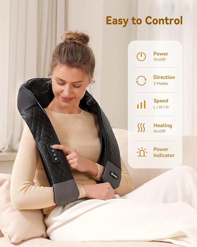 KNQZE Shiatsu Cordless Neck and Back Massager - Image 2