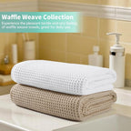 MICROFI New Microfiber Waffle Bath Towels, 2 Pieces, Fast Drying, Lint Free 430 - Image 6