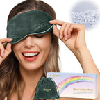 BeHoomi Heated Eye Mask, Weighted Sleep Mask Warm Compress by BeHoomi