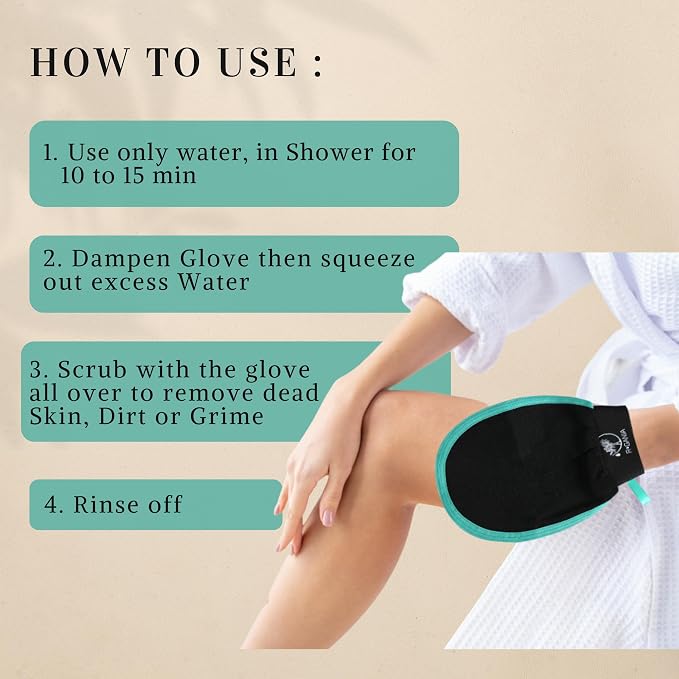 R'GANIA Deep Exfoliating Glove & Back Exfoliator – 100% Viscose. Korean - Image 4