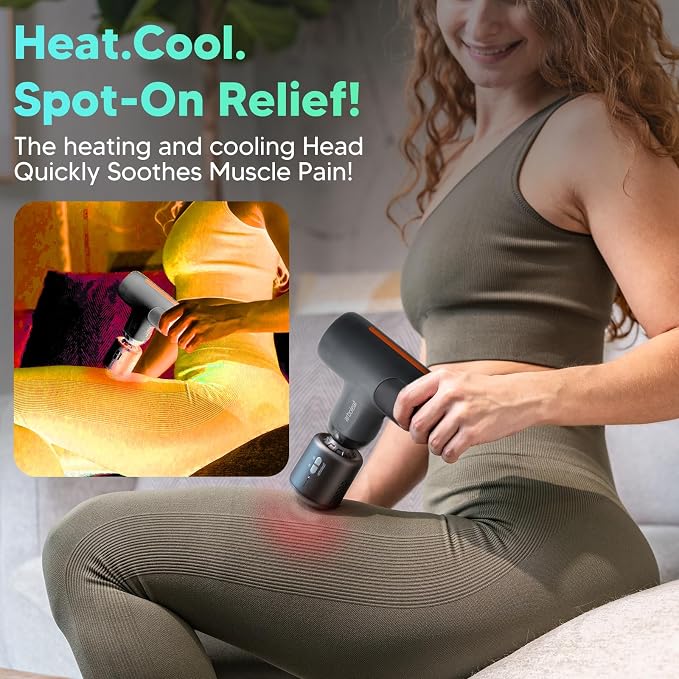 arboleaf Mini Thermacool Massage Gun, Heat and Cool Muscle Massager - Image 8