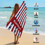 JML Custom Beach Towel with Name, Personalized Microfiber Beach Towel with Name - Image 6