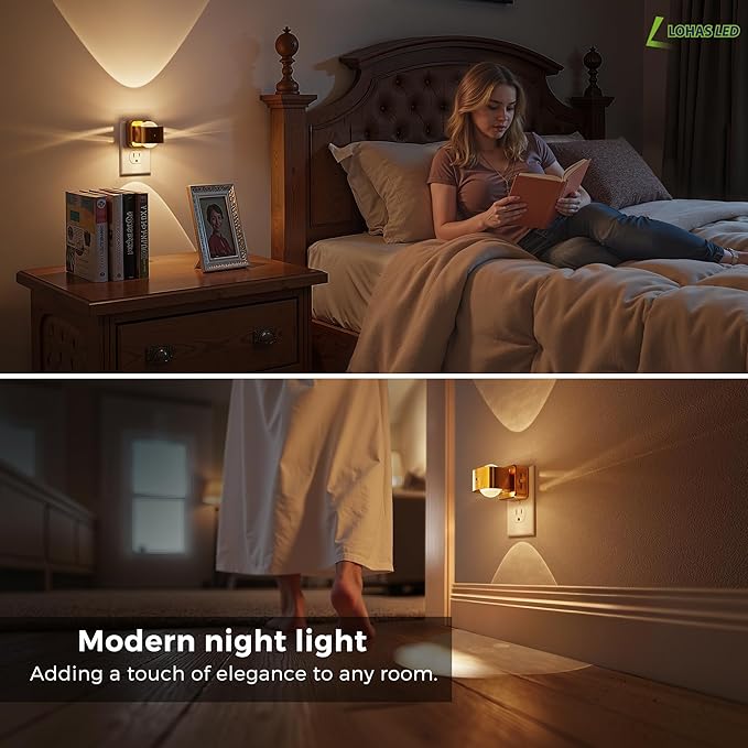 L LOHAS LED Night Light Projector, Night Lights Plug into Wall, Dusk to Dawn - Image 6