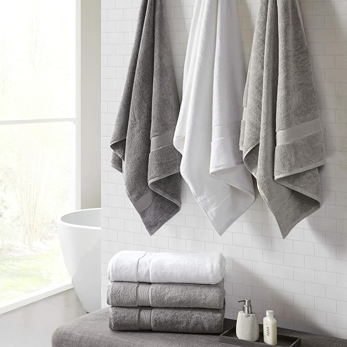 Madison Park 800GSM Bath Sheet Towel Oversized 34" x 68" 2 Pack 100% Cotton - Image 4