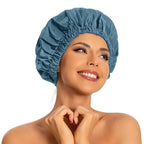 Reusable Shower Cap for Women, Large Waterproof Shower Bonnet by Edoneery