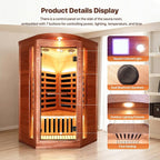 OUTEXER Corner Sauna for One Person Far Infrared Sauna Low-EMF African Mahogany - Image 6