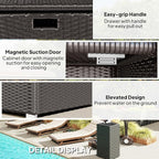 Outsunny Outdoor Towel Rack & Pool Storage Cabinet/Hot Tub Accessory Storage - Image 7