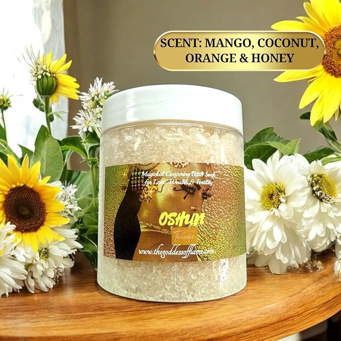 Oshun Bath Salts – Spiritual Cleansing Ritual Bath Soak – Goddess of Love & - Image 2