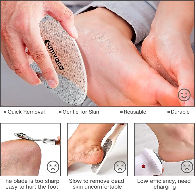 Glass Foot File Callus Remover for Feet, Heel Scraper, Pumice Stone, Diabetic - Image 5