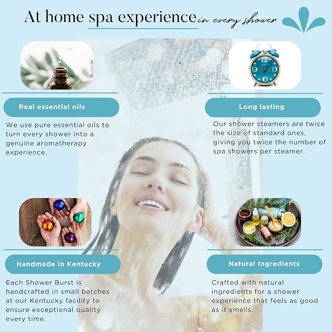 hydraAROMATHERAPY Shower Burst Tablets Essential Oil Steamers Made in USA - Image 5
