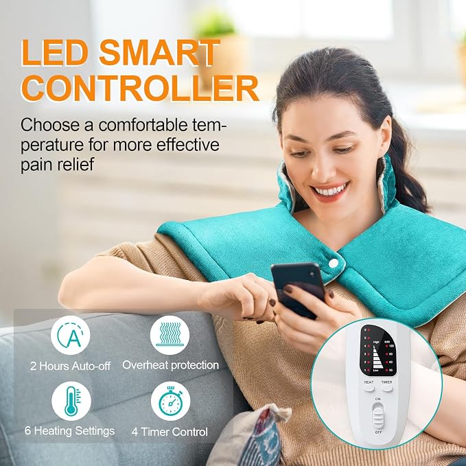 Heating Pad for Neck and Shoulders and Back, Mothers Day Gifts for Mom Wife - Image 3