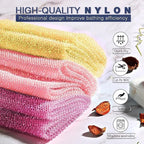 3 Piece Bright Style African exfoliating net Exfoliating Shower Set Long Bath - Image 4