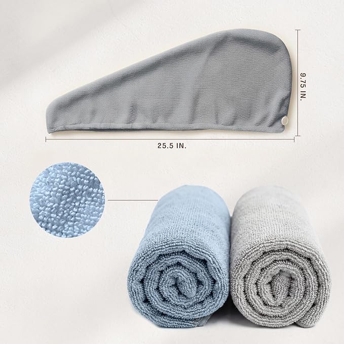 Microfiber Hair Towel Wrap Turban - Image 2