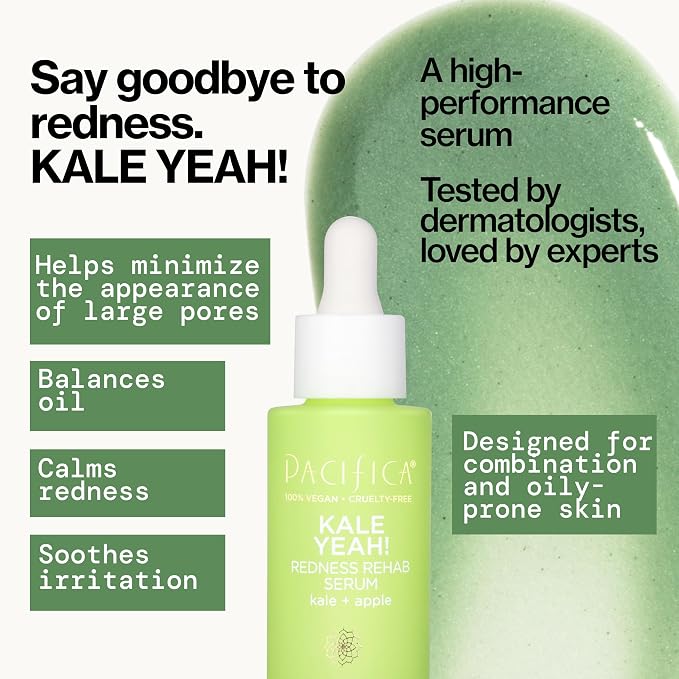 Pacifica Kale Yeah! Redness Rehab Serum – Niacinamide & Super Greens Face Serum - Image 2