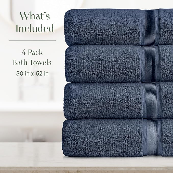 Springtree Home Luxury Viscose from Bamboo Bath Towel Set of 4 | 35% Viscose - Image 2