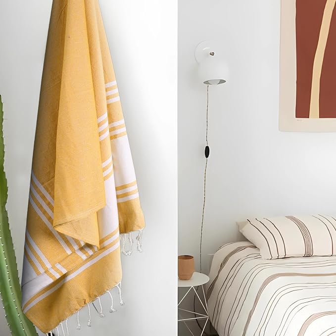 Goroly Home Cotton Turkish Peshtemal Beach Towel, Extra Large, Thin Quick Dry - Image 8