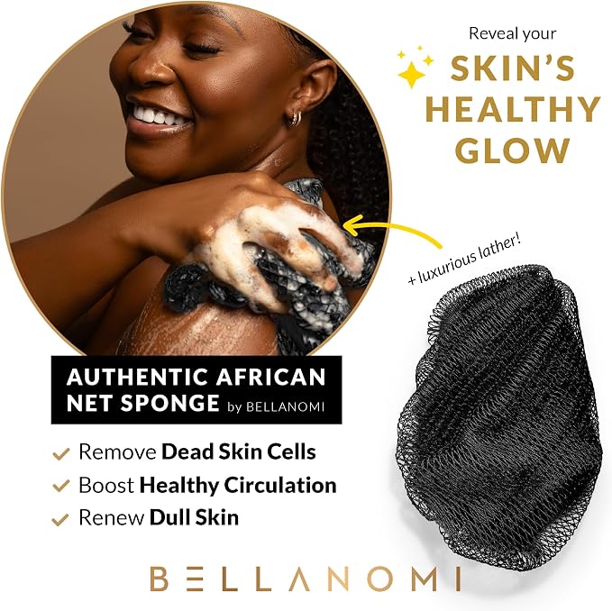 BELLANOMI African Exfoliating Net Sponge, Ethically sourced from Nigeria - Image 5