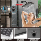 Midanya Shower System with Tub Spout, Bathtub Shower Faucet Set with Square - Image 8