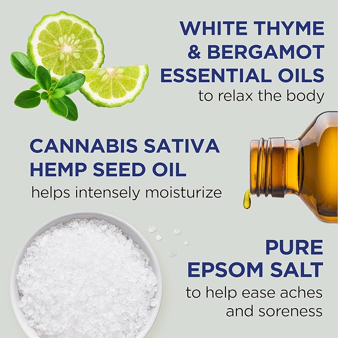 Dr Teal's Pure Epsom Salt, Cannabis Sativa Hemp Seed Oil, 3 lb - Image 3