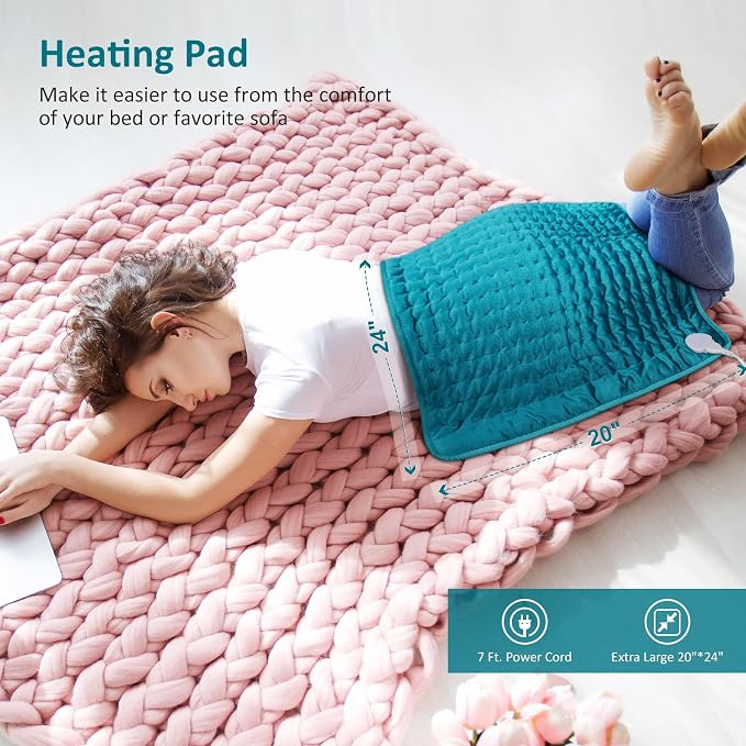 Electric Heating pad for Back/Shoulder/Neck/Knee/Leg Pain, Cramps and Arthritis - Image 6