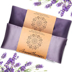 Weighted Eye Mask for Sleep, Meditation, Lavender Eye Pillow Heated for Headache by HIhealer