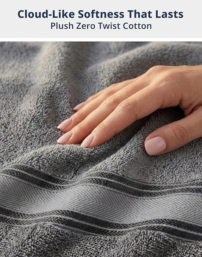 LANE LINEN Bath Towel Set of 12 – Premium 100% Cotton Towels - Image 5
