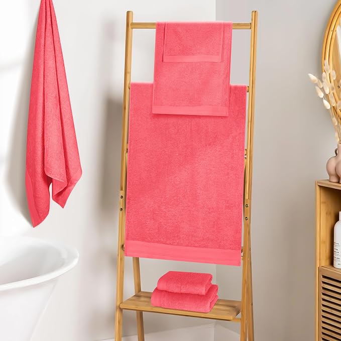 Ultra Soft 6 Pack Cotton Towel Set, Contains 2 Bath Towels 28x55 inch, 2 Hand - Image 3