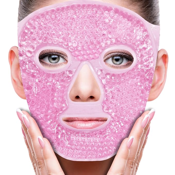 ZNÖCUETÖD Face Ice Mask Facial Ice Packs Gel Hot Cold Compress by ZN%C3%96CUET%C3%96D