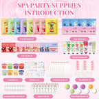 90PCS Spa Party Supplies for Girls, Sleepover Party Supplies for Girls - Image 2