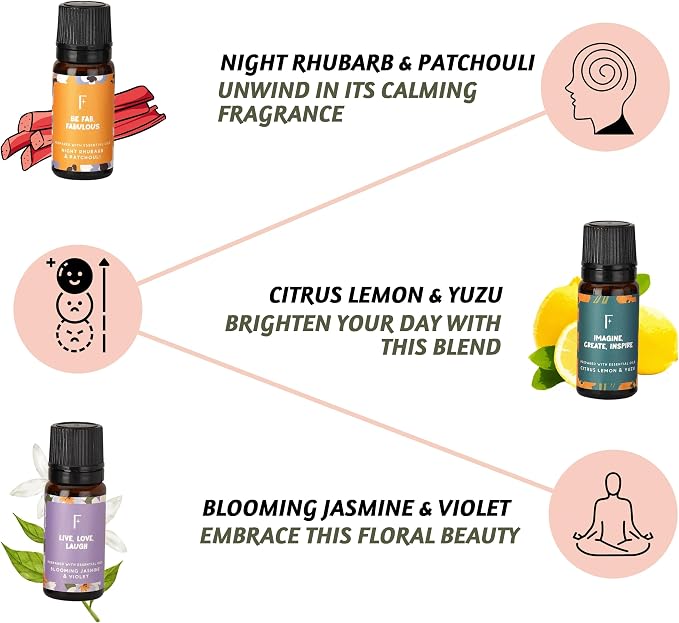 Folkulture Floral Essential Oils Set | 6 Fragrance Oils Set - Image 3