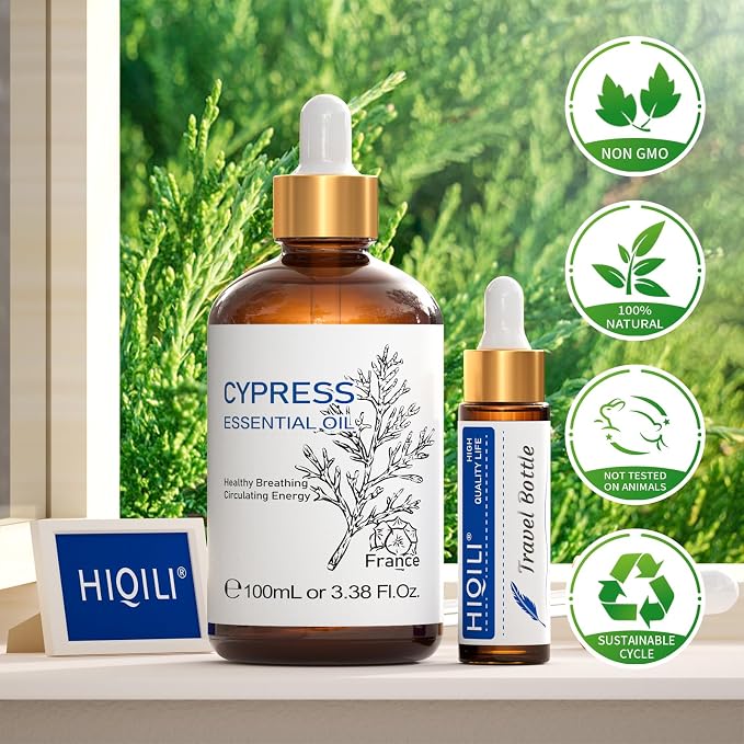 HIQILI 100ML Cypress Essential Oil, 100% Natural - Image 8