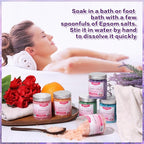 6 Pack Bath Salt KIT for Soaking Himalayan Pink Salt Lavender Orange Rose Pink - Image 4