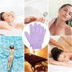 4 Pairs Bath Gloves, Body Scrub Mitts, Shower Scrubber Gloves - Image 6